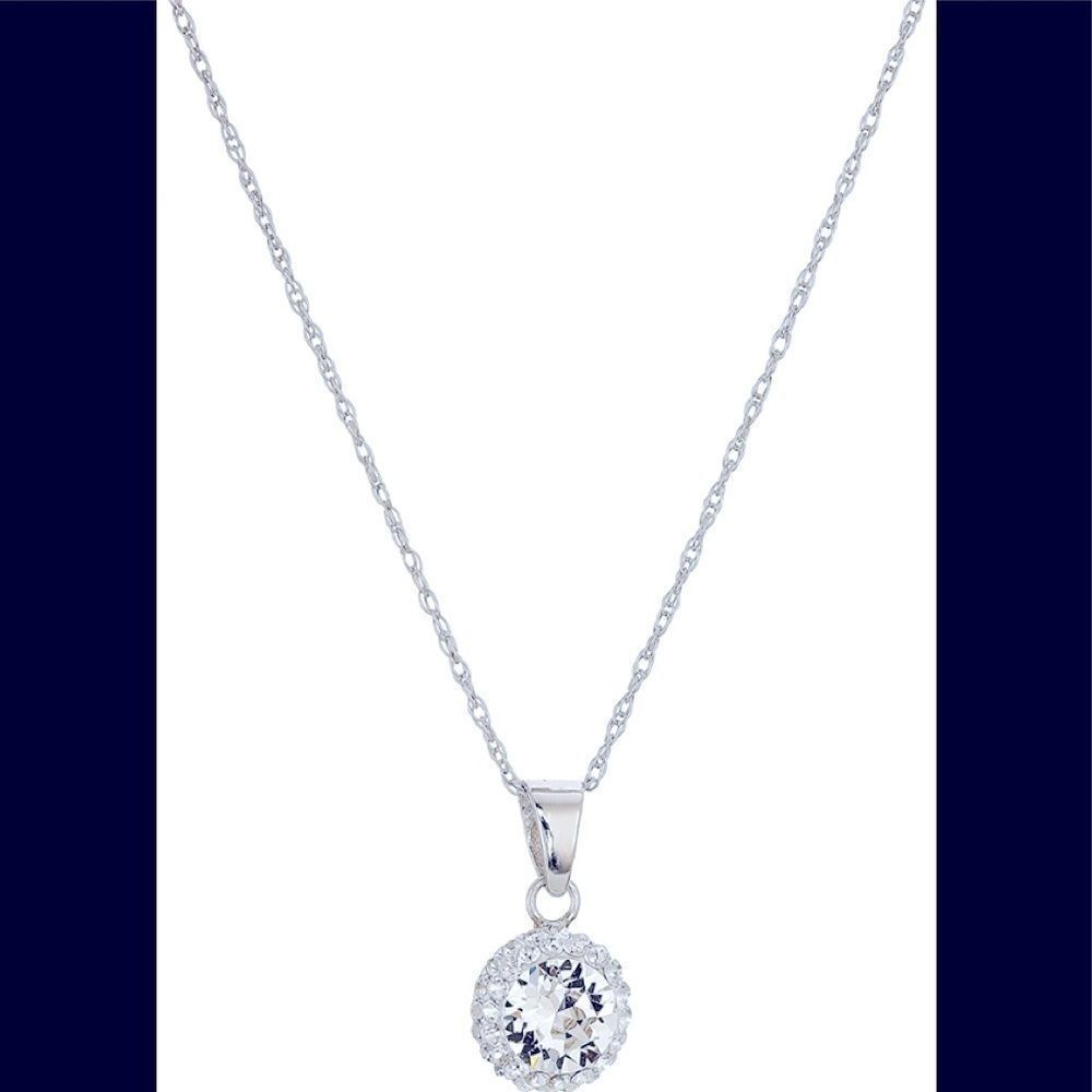 🛍 Swarovski Crystal halo stones necklace
